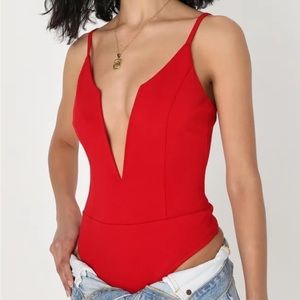 Lulu’s Deep V Plunge Bodysuit